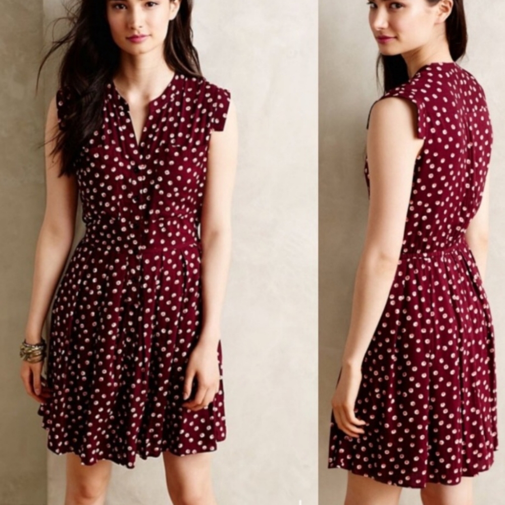 Anthropologie button front shirt dress